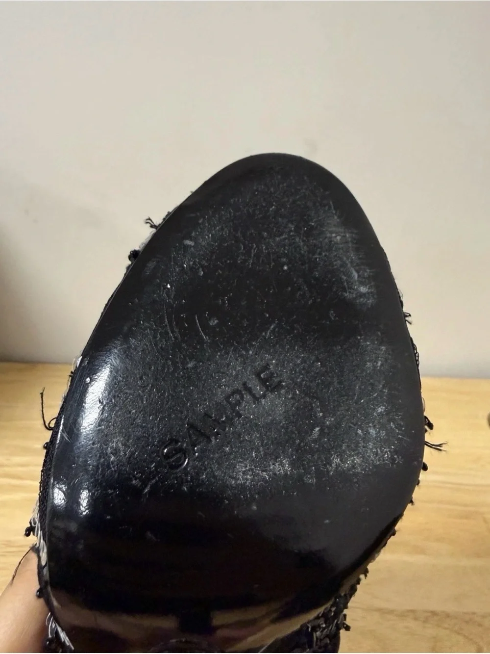 RARE CHANEL SAMPLE High Heels Side Zip Black Sz 38